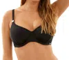 Panache Ddd-cup Underwire Balconnet Bikini Bra In Pan Black In Black