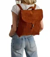 Panache Women's Corduroy Backpack In Rust In Multi