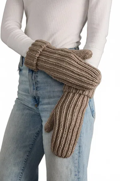 Panache Women's Knit Mittens In Taupe In Neutral