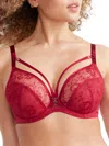 Panache Yasmin Plunge Cage Bra In Red