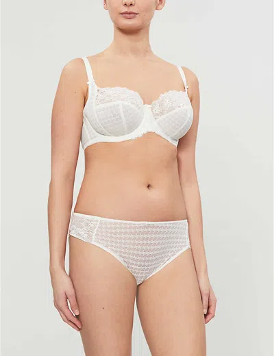 PANACHE WOMENS IVORY ENVY STRETCH-LACE BALCONETTE BRA 36G,31231792
