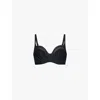 Panache Womens Noir Serene Full-cup Underwired Lace Bra In Noir