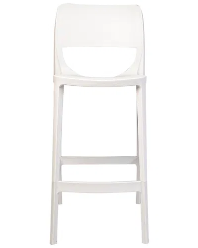 Panama Jack Bella Set Of 2 Stackable Armless Barstools In White