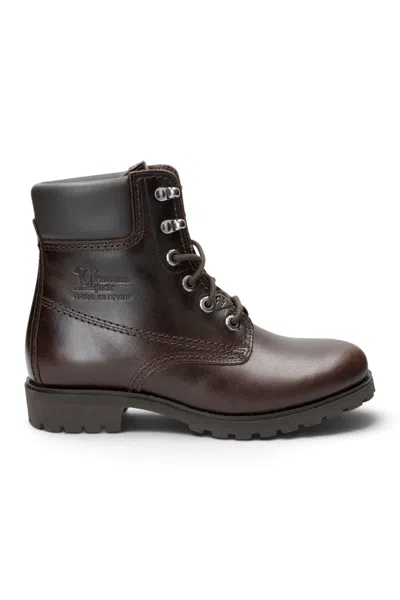 Panama Jack Men's Brown Leather Warm Lace-up Boots - Pj-03-igloo-b62 In Multi