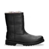 Panama Jack Men's Fedro Igloo C3 Black Waterproof Leather Ankle Boots In Black