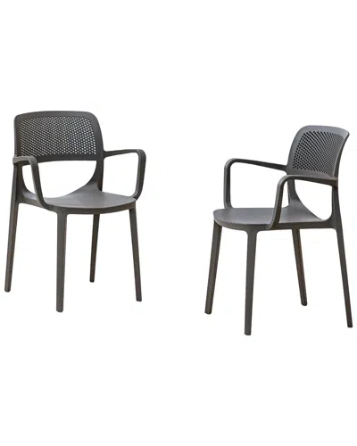 Panama Jack Mila Set Of 2 Stackable Armchairs In Gray