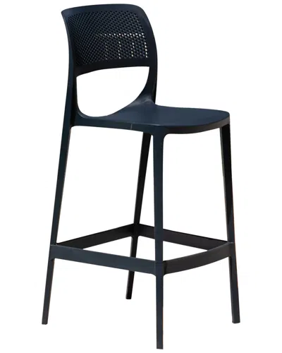Panama Jack Mila Set Of 2 Stackable Armless Barstools In Blue