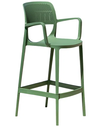 Panama Jack Mila Set Of 2 Stackable Barstools In Green