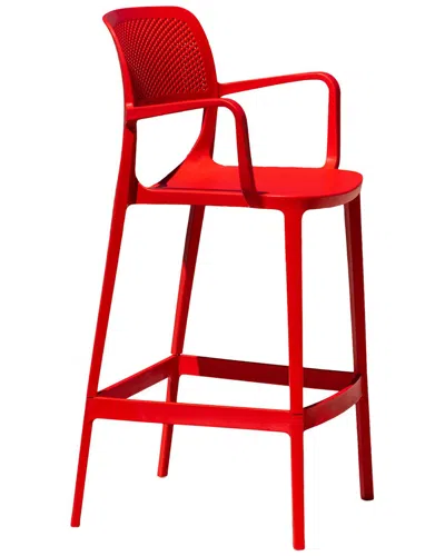Panama Jack Mila Set Of 2 Stackable Barstools In Red