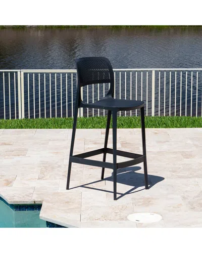 Panama Jack Mila Set Of 2 Stackable Side Chairs In Black