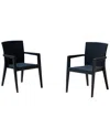 PANAMA JACK PANAMA JACK MONTANA SET OF 2 STACKABLE ARMCHAIRS