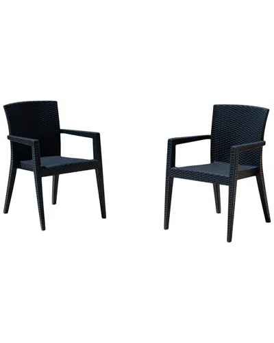 Panama Jack Montana Set Of 2 Stackable Armchairs In Blue