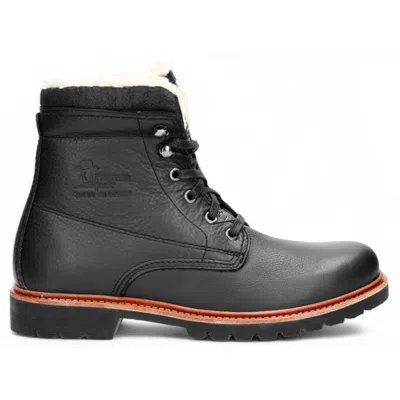 Panama Jack P03 Aviator - Men's Black Leather Ankle Boots