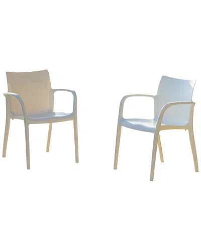 Panama Jack Pedro Set Of 2 Stackable Armchairs In Neutral