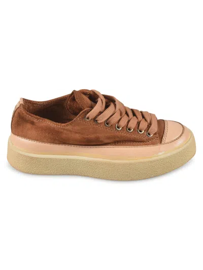 Panama Jack Platform Lace-up Sneakers In Tobacco