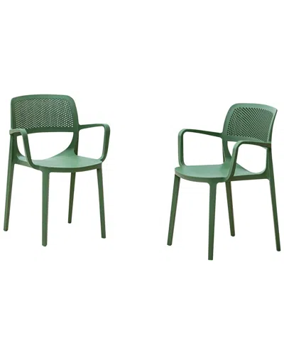 Panama Jack Rainbow Outdoor Mila Set Of 2 Stackable Armchairs