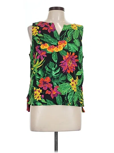 Pre-owned Panama Jack Sleeveless Blouse In Green