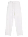Panama Route Drawstring Track Pants In White