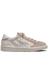 Pànchic Panchic Lace-up Sneakers With Contrast Suede Toe Cap In Beige