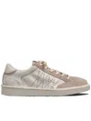 Pànchic Panchic Lace-up Sneakers With Contrast Suede Toe Cap In Beige