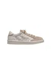 Pànchic Panchic Lace-up Sneakers With Contrast Suede Toe Cap In Neutral
