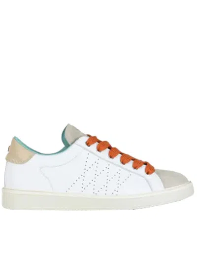 Pànchic Panchic Leather And Suede Lace-up Sneakers Shoes In White