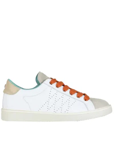 Pànchic Panchic Leather And Suede Lace-up Sneakers Shoes In Orange