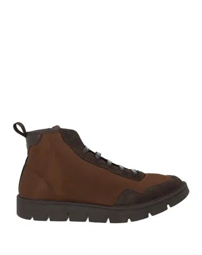Pànchic Panchic Man Ankle Boots Brown Size 10 Textile Fibers, Leather