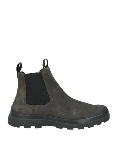 Pànchic Panchic Man Ankle Boots Charcoal Size 13 Leather In Gray