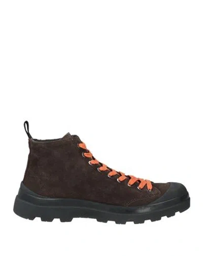 Pànchic Panchic Man Ankle Boots Dark Brown Size 7 Leather, Rubber