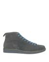 Pànchic Panchic Man Ankle Boots Gunmetal Size 12 Textile Fibers In Gray