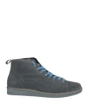 Pànchic Panchic Man Ankle Boots Grey Size 12 Leather In Gray