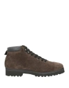 Pànchic Panchic Man Ankle Boots Khaki Size 10 Leather In Brown