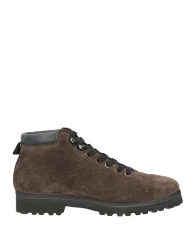 Pànchic Panchic Man Ankle Boots Khaki Size 10 Leather In Brown