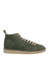 Pànchic Panchic Man Ankle Boots Military Green Size 8 Leather In Multi