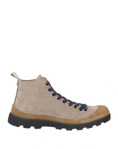 Pànchic Panchic Man Ankle Boots Sand Size 9 Leather, Rubber In Beige