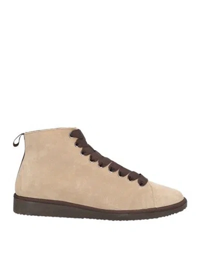 Pànchic Panchic Man Ankle Boots Taupe Size 7 Leather In Gray