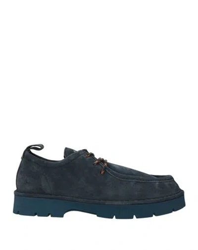 Pànchic Panchic Man Lace-up Shoes Navy Size 13 Leather In Blue