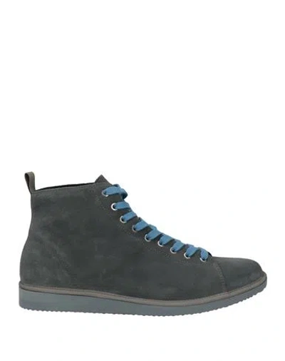 Pànchic Panchic Man Sneakers Grey Size 12 Leather In Gray