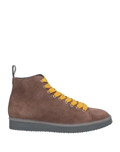Pànchic Panchic Man Sneakers Tan Size 6 Leather In Brown