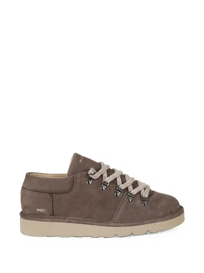 Pànchic P007 Panelled Leather Sneakers In Brown