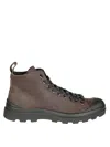 Pànchic Panchic Military Green Waxed Suede Ankle Boots In Brown