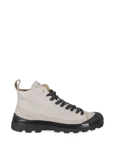 Pànchic P301 Lace-up Hiking Boots In Silver