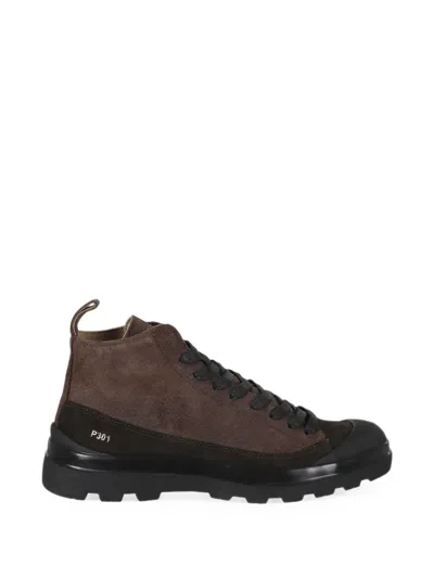 Pànchic P301 Suede Hiking Boots In Brown
