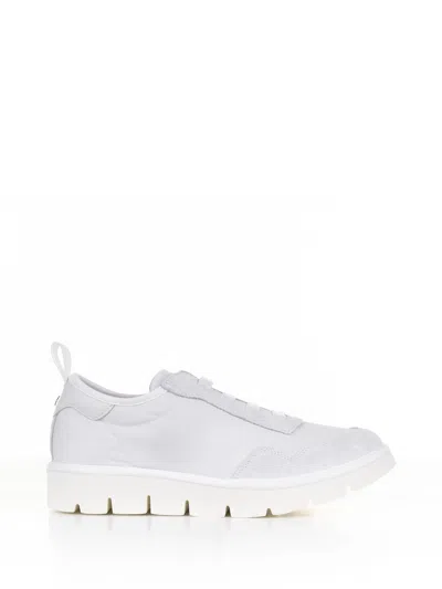 Pànchic Slip On Sneakers In Nylon And Suede In White