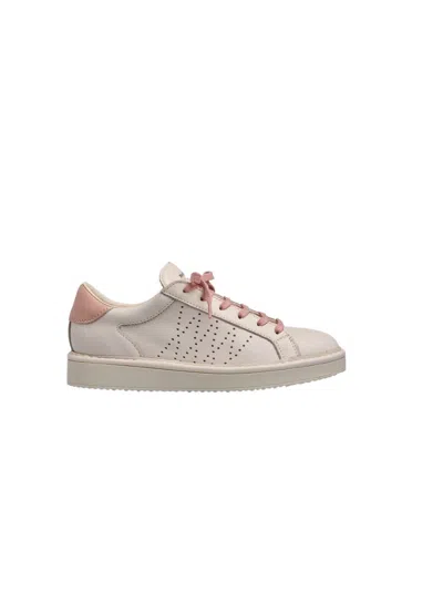 Pànchic Smooth Leather Sneakers With Perforated Details In Multi