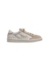 Pànchic Panchic Lace-up Sneakers With Contrast Suede Toe Cap In Beige Chiari E Naturali
