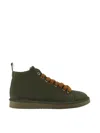 Pànchic Panchic Sneakers With Leather And Functional Design Details In Verde Blu E Verdi