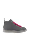 Pànchic Panchic Sneakers With Luxurious Suede And Fuchsia Laces Featuring Removable Insole And Fur Lining In Grigio Metallici E Grigi