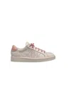Pànchic Panchic Smooth Leather Sneakers With Perforated Details In Neutral